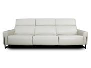 Sofá Reclinável Elétrico de Couro Legend Off White- Mempra (3 módulos)