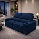 Sofá Reclinável Supreme 180cm Veludo com Detalhe Bordado Sofá Reclinável Supreme 180cm Veludo com Detalhe Bordado