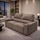 Sofá Reclinável Supreme 180cm Veludo com Detalhe Bordado