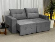 Sofá Retrátil 1,80 m Cinza 605 Esther Sofá Retrátil 1,80 m Cinza 605 Esther