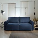 Sofá Retrátil 190cm Mellow CabeCasa MadeiraOriginals Linho Azul
