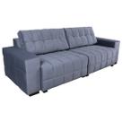 Sofá Retrátil 2 Lugares 170cm Lumiere Espresso Móveis Azul Claro