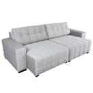 Sofá Retrátil 2 Lugares 170cm Lumiere Espresso Móveis Bege