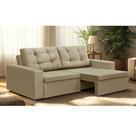 Sofá Retrátil 2 Lugares 1,80m Lisboa Suede Bege Mirra Decor Sofá Retrátil 2 Lugares 1,80m Lisboa Suede Bege Mirra Decor