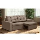 Sofá Retrátil 2 Lugares 1,80m Lisboa Suede Cappuccino Mirra Decor