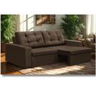Sofá Retrátil 2 Lugares 1,80m Lisboa Suede Marrom Mirra Decor Sofá Retrátil 2 Lugares 1,80m Lisboa Suede Marrom Mirra Decor