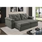 Sofá Retrátil 2 Lugares 242cm Astor 2103 Cinza Sofá Retrátil 2 Lugares 242cm Astor 2103 Cinza