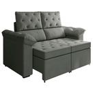 Sofá Retrátil 2 Lugares Inglaterra Suede Cinza