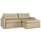 Sofá Retrátil 2 Lugares Para Sala de Estar 184cm Zuno P08 Couro Bege - Lyam Decor