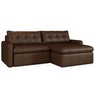 Sofá Retrátil 2 Lugares Para Sala de Estar 184cm Zuno P08 Couro Marrom Mescla - Lyam Decor Sofá Retrátil 2 Lugares Para Sala de Estar 184cm Zuno P08 Couro Marrom Mescla - Lyam Decor