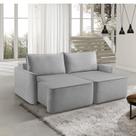 Sofá Retrátil 220cm com Kit Entrada USB 4 Lugares Moon 2323 Cinza