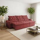 Sofá Retrátil 230m Reclinável Em Suede Para Transformar A Sala Milão Terracota Sofá Retrátil 230m Reclinável Em Suede Para Transformar A Sala Milão Terracota