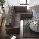 Sofá Retrátil 3 Lugares com Chaise 366cm Presidente Marrom