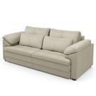 Sofá Retrátil 3 Lugares Para Sala 250cm Dijon Couro Creme S07 - Mpozenato