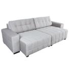 Sofa Retratil 4 Lugares 235Cm Lumiere Bege