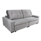 Sofa Retratil 4 Lugares 280Cm Isaac Cinza