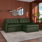 Sofá Retrátil Bipartido Sala de Estar Belém 204cm material sintético Manchado G52 - Gran Belo