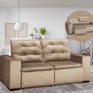 Sofa Retrátil Cancun 2 Lugares Capuccino Marquês Estofados