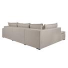 Sofá Retratil Com Chaise Esquerda Titan 6 Lugares 3,16M Tecido Linho
