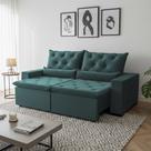 Sofá Retrátil Confort Suede 150m Modelo e Reclinável com Dois Módulos Milão Verde Sofá Retrátil Confort Suede 150m Modelo e Reclinável com Dois Módulos Milão Verde