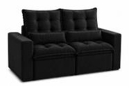 Sofá Retrátil e Reclinável 1,5m Preto Suede