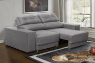 Sofá Retrátil e Reclinável 1,80m 3 Lugares Nubia Suede Cinza Madelina Decor Sofá Retrátil e Reclinável 1,80m 3 Lugares Nubia Suede Cinza Madelina Decor