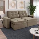 Sofá Retrátil E Reclinável 2.00m 4010 Monte Carlo Veludo Fino Capuccino Mamflex Cappuccino