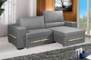 Sofá Retrátil e Reclinável 2.30m ESTILO ESTOFADOS - CHAYENE com SoftGel D33 Linho "Cinza" Sofá Retrátil e Reclinável 2.30m ESTILO ESTOFADOS - CHAYENE com SoftGel D33 Linho "Cinza"