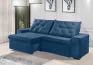 Sofá Retrátil e Reclinável 2.30m ESTILO ESTOFADOS - EUROPA com SoftGel D33 Velupluma "Azul"