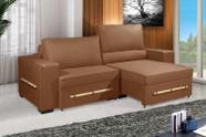 Sofá Retrátil e Reclinável 2.90m ESTILO ESTOFADOS - CHAYENE com SoftGel D33 Linho "Terracota"