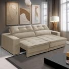 Sofá Retrátil e Reclinável 2 lugares 1,50m com Molas Emily Suede Bege Adonai Estofados Sofá Retrátil e Reclinável 2 lugares 1,50m com Molas Emily Suede Bege Adonai Estofados