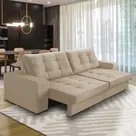 Sofá Retrátil e Reclinável 2 lugares 1,50m com Molas Marcela Suede Bege Adonai Estofados Sofá Retrátil e Reclinável 2 lugares 1,50m com Molas Marcela Suede Bege Adonai Estofados