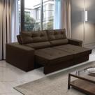 Sofá Retrátil e Reclinável 2 lugares 1,50m com Molas Mirela Suede Marrom Adonai Estofados Sofá Retrátil e Reclinável 2 lugares 1,50m com Molas Mirela Suede Marrom Adonai Estofados