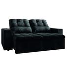 Sofá Retrátil e Reclinável 2 Lugares 1,80m Veludo Malibu Preto Selmer