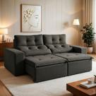 Sofá Retrátil e Reclinável 2 Lugares 194cm Libra Cinza