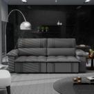 Sofá Retrátil e Reclinável 2 Lugares 250cm Zurique Montreal Cinza