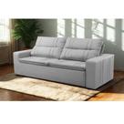 Sofá Retrátil e Reclinável 2 lugares com Molas 1,50m Escócia Suede Cinza Mirra Decor