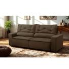 Sofá Retrátil e Reclinável 2 lugares com Molas 1,50m Lima Suede Marrom Mirra Decor