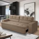 Sofá Retrátil e Reclinável 2 lugares com Molas 1,50m Vegas Suede Cappuccino Adonai Estofados