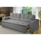 Sofá Retrátil e Reclinável 2 lugares com Molas 1,50m Veronica Suede Cinza Madelina