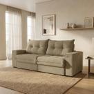 Sofá Retrátil e Reclinável 2 Lugares Dorian 235cm em Bouclé Fendi Sofá Retrátil e Reclinável 2 Lugares Dorian 235cm em Bouclé Fendi