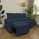 Sofá Retrátil e Reclinável 2 Lugares para Sala 1,50m Marvina Suede