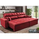 Sofá Retrátil e Reclinável 2,02m Luxos Cama inBox Velusoft Vermelho Sofá Retrátil e Reclinável 2,02m Luxos Cama inBox Velusoft Vermelho