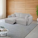 Sofá Retrátil e Reclinável 206cm com Almofadas Decorativas Eros Yescasa