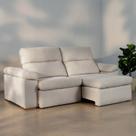 Sofá Retrátil e Reclinável 210cm Botero CabeCasa MadeiraOriginals Branco Off White