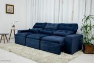 Sofá Retrátil e Reclinável 2,10m C/ 03 Módulos em Tecido Suede
