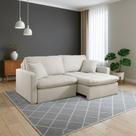 Sofá Retrátil e Reclinável 220cm com Almofadas Decorativas Liv Yescasa