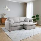 Sofá Retrátil e Reclinável 220cm com Almofadas Decorativas Liv Yescasa