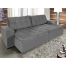 Sofá Retrátil e Reclinável 2,30m Suede Austrália Cinza