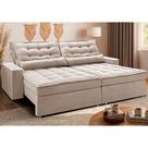 Sofá Retrátil e Reclinável 2,32m Molas Ensacadas Belle. Boucle Cama inBox